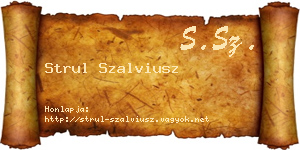 Strul Szalviusz névjegykártya
